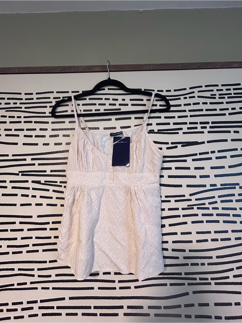 Brandy Melville Women’s Cream Spaghetti Strap Tank Top - Sleeveless Summer Top